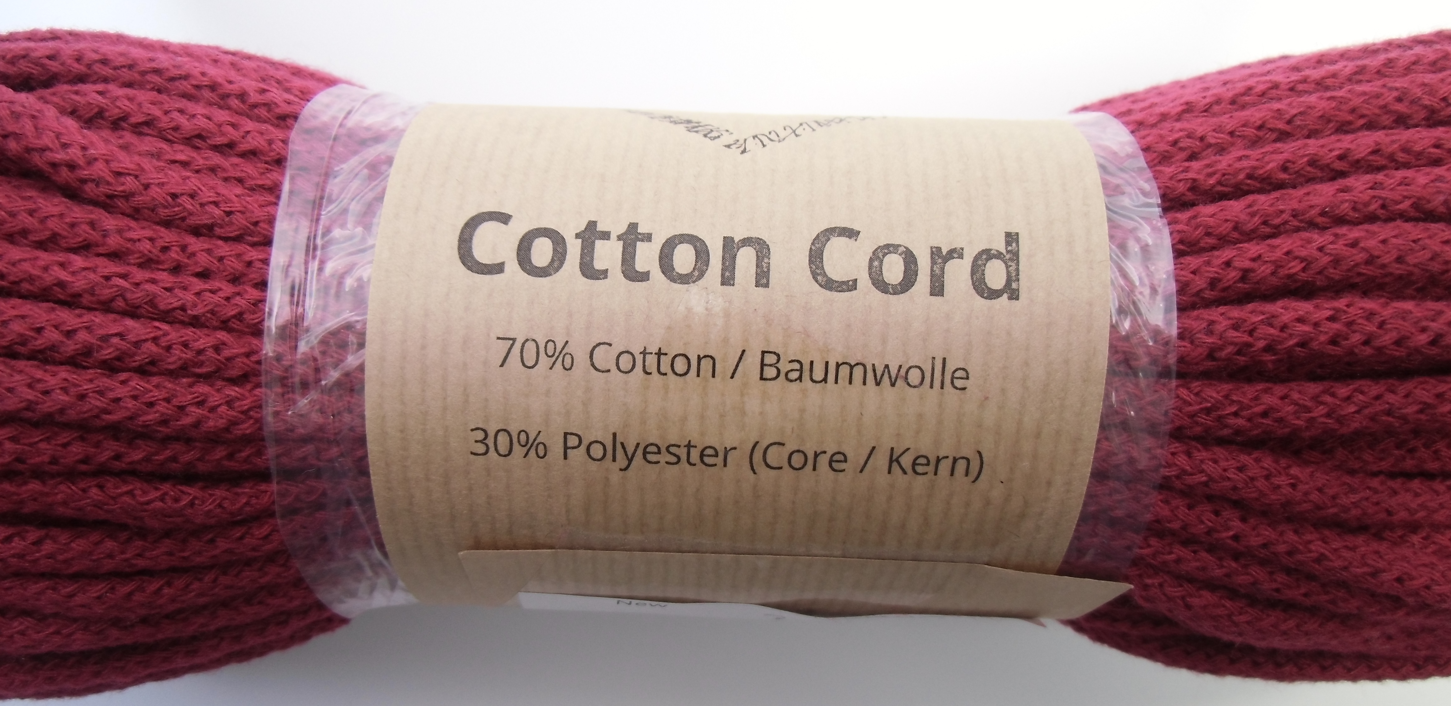 Baumwoll-Kordel mit Polyester-Kern-geflochten