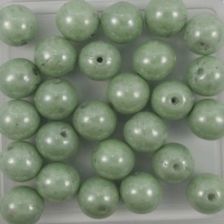 #25 25 Stück Perlen rund - Ø 8mm opak weiß olivecoating