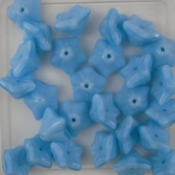 #03.01 25 Stück Glockenblumen 9x6 mm opak blue