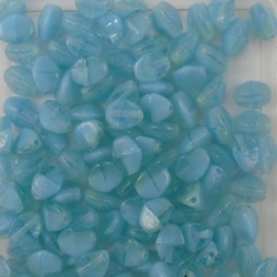 #14a - 50 Stck. Pinch-Bead 5x3mm - crystal/opak hellblau