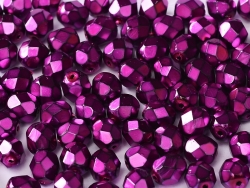 #99.22 50 Stück - 4,0 mm Glasschliffperlen - heavy metal magenta