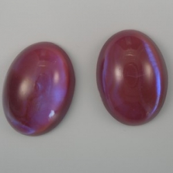 #25 - 1 Cabochon 25x18x7mm (LxBxH) - himbeerrot