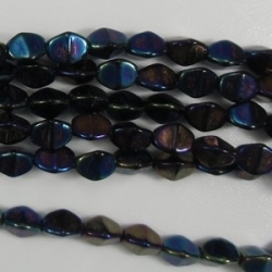 #44 - 50 Stck. Pinch-Bead 5x3mm - iris blue