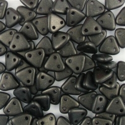 #39 10g Triangle-Beads 6mm - met. suede - brown/dk green