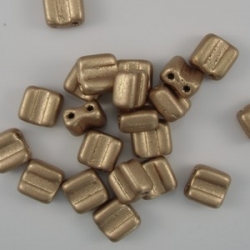 #02 - 25 Stck. H-Tile Beads 6mm - crystal aztek gold