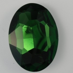 1 Glas-Oval Ø 30x20x8 mm - emerald