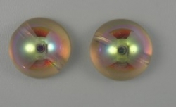 #06 - 1 Dome Bead 14x8mm - crystal yellow rainbow