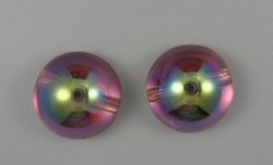 #08 - 1 Dome Bead 14x8mm - crystal copper rainbow