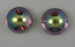 #11 - 1 Dome Bead 14x8mm - crystal golden rainbow