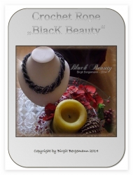 Crochet tube necklace "Black Beauty" english version