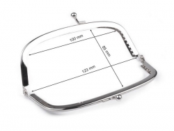1 Taschenbügel 5x13 cm - platin