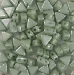 #13 - 50 Stück Kheops Beads 6mm - White Olivine Coating