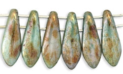 #08 - 30 czMates Dagger 16*5 mm opak ultra luster green