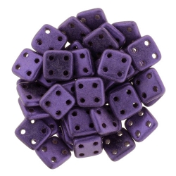 #05 10g QuadraTile-Beads 6mm - metallic suede - purple