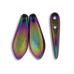 #12 - 50 czMates Dagger 16*5 mm jet purple iris