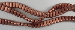 #35 - 50 Stück Two-Hole Bricks 3x6mm - matte copper