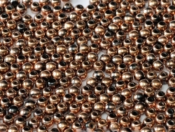 #13d - 50 Stück Perlen rund - jet capri gold full - Ø 3 mm