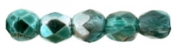 #19.02 50 Stück - 2,0 mm Glasschliffperlen - Mirror - Teal