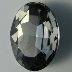 1 Glas-Oval Ø 30x20x8 mm - black diamond