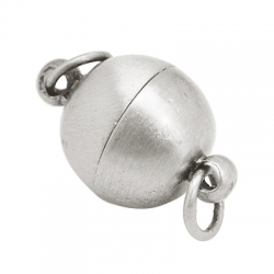 1 Kugel-Magnet-Verschluss Ø 10x17 mm Nickelfarben mattiert