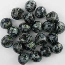 #10 20 Stck. Mushroom Beads 8mm jet travertin