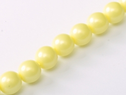 #21.0 1 Strang - 8,0 mm Glasperlen - pastel yellow/paint coating