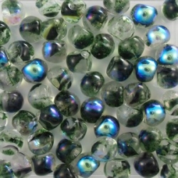 #03 25 Stck. Mushroom Beads 5mm Crystal Green AB