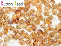 #13.00 50 Stck. Button Beads 4mm Crystal Brown Rainbow