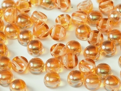 #05 25 Stck. 2-Hole Cabochon 6mm Crystal Apricot Medium