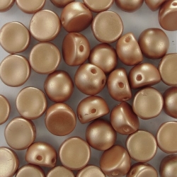 #10 25 Stck. 2-Hole Cabochon 6mm Pastel Amber