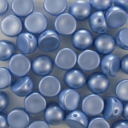 #12 25 Stck. 2-Hole Cabochon 6mm Pastel Lt Sapphire