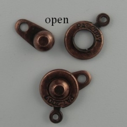 Druckverschluss - 8 mm antique copper