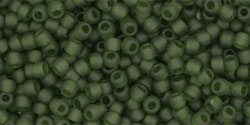 10 g TOHO Seed Beads 11/0 TR-11-0940 F - Tr. Frosted Olivine