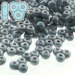 #02 5g TRINITY BeadS  3x6X6 mm - White Blue Luster