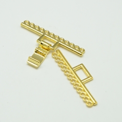 Fold Over Mehrstrang-Uhrenverschluss - 23x38 mm goldfarben