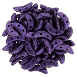 #16.00 5g Crescent-Beads 10x3 mm - Metallic Suede - Purple