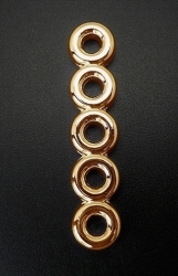 1 Stück Verteilersteg 45,5x10x4,5mm (5-reihig) - gold
