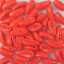 #07.00 - 25 Stck. Chilli-Beads 4x11mm - opak coral red