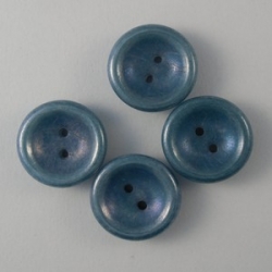 #03 - 1 Cup Button Bead Ø14mm - Chalk White Baby Blue Luster