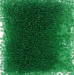 #18-28 10 g Rocailles 18/0 1,0 mm - tr. emerald