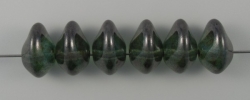 #01.04 - 25 Stück Ufo Beads 7x11mm - crystal lazure blue luster