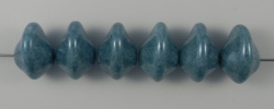 #03.01 - 25 Stück Ufo Beads 7x11mm - chalk white blue luster