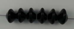 #04.00 - 25 Stück Ufo Beads 7x11mm - jet