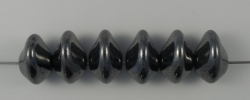 #04.01 - 25 Stück Ufo Beads 7x11mm - jet hematite