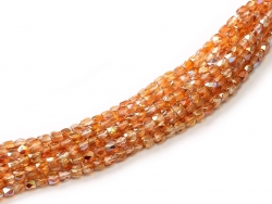 1 Strang - 2,0 mm Glasschliffperlen - Crystal Orange Rainbow