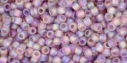 10 g TOHO Seed Beads 11/0 TR-11-0166 BF - Tr.-Rainbow-Frosted Med Amethyst