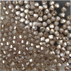 #03.3 25 Stück - 3,0 mm Crystal Bicone Lt Smoky Topaz hematite l