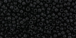 10 g TOHO Seed Beads 11/0 TR-11-2612 F - Semi Glazed - Jet (C)