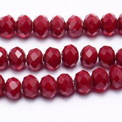 135 facetierte Rondelle 2*3mm Fire Brick -galv.