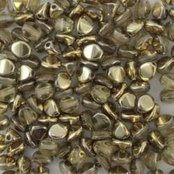#00.08 - 50 Stck. Pinch-Bead 4x3mm - crystal amber